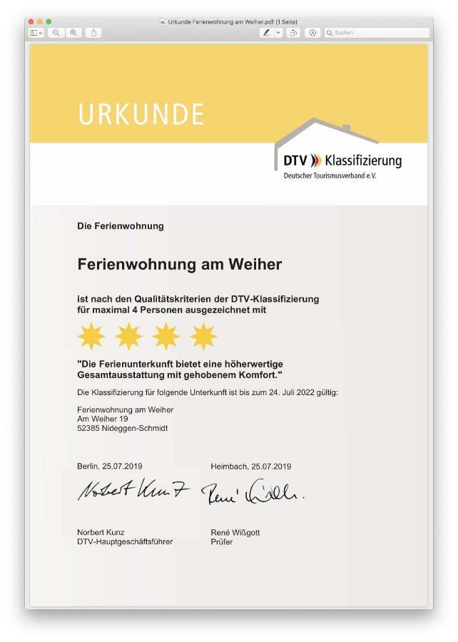 Ferienwohnung Am Weiher Kategorie 1 Nideggen Exterior foto